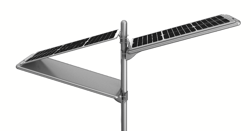 100W solar street light with pole